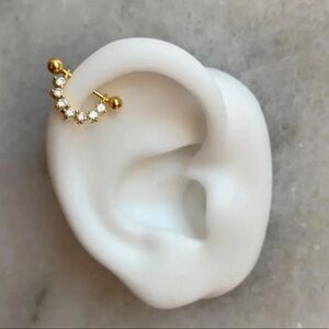 COPY - COPY - Crystal Micro-Inlaid U-Shaped Bar Cartilage Earring